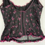 Victoria's Secret  Sexy‎ Little Things Corset Tank Top Black Butterfly Pink L Photo 7