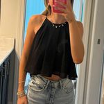 Boutique Black Flowy Top Photo 0