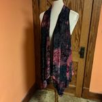 Sami & Jo Vtg Y2K pink n black tie dye cover up vest Photo 8