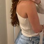 White One Sleeve mockneck Size M Photo 2