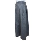 Vintage wool blend skirt, size 9, lined, pockets, pleated, button/zipper Gray Photo 4