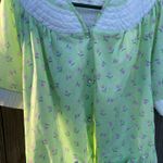 Vintage La ti fashion lingerie cottagecore floral print green gown Size M Photo 1