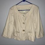 Michael Kors neutral beige chunky button blazer jacket women’s size XL Photo 0