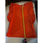 Mystree  Orange Embroidered Flutter Sleeve Blouse S Corporate Siren Dopamine Twee Photo 9