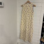 Vintage Liz Claiborne butter yellow and blue wild flower dress Photo 1