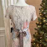 Adrianna Papell  Matelassé Column Gown Blush Multicolor Metallic Size 6 NWT Photo 9