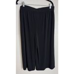 Chico's  Womens 2 Crop US Large Black Slinky Pants Wide‎ Leg Pull On Travel Beach Photo 1