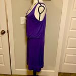 Gap || Purple tank t-shirt dress with layered design on  bottom Photo 5