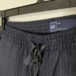 Gap  navy blue pinstripe drawstring casual jogger pants size US 0 Photo 2