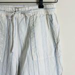 Faherty 100% Linen Pants White Blue Striped size XS Drawstring Lightweight Photo 0
