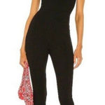 H:ours  Revolve Sophie Black‎ Crop Catsuit Jumpsuit Ribbed Stretch NWT $178 Sz S Photo 0