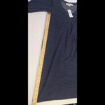 Loft  Preppy Blue White Striped Puff Balloon Sleeve Designer Business Dress XS Photo 5