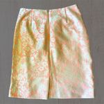 Antonio Melani  Coral - Gold Lace Lined Pencil Skirt Sz 4 Photo 1