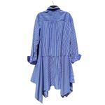 front row shop blue striped drop waist hankerchief shirt dress Size L Photo 1