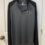 Badger Sports Badger Sport Purdue Boilermakers Gray Quarter Zip Pullover Photo 0