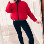 Divided Red Puffer coat - Large Photo 0