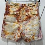 We The Free  Denim Shorts 2 Tie Dye Rave Button Fly Bermuda High Rise Hippie Photo 5