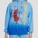 Nba Hoodie Golden State Warriors Oversized Graphic Hoodie Ombre Blue Sz XXL NWT Photo 0