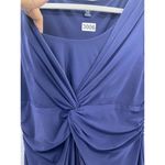 CHAPS Women's Dress Solid Navy Blue Short Sleeve Size Petite XL V Neck Sheath Photo 4