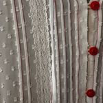 Matilda Jane Matilda‎ Jane Cream Swiss Dot Light the Way Tunic Sheer Button up Size Medium Photo 3