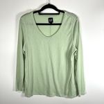 Gap Lot Of 2  Long Sleeve Tops Green Casual Scoop Neck Womens Sz‎ Large Photo 6