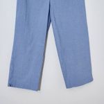 Blue Check Pants Size 4 Talbots Petite Blue Gingham Cropped Pants Photo 3
