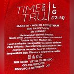 TIME AND TRU sleeveless crewneck tank dress midi red rover color size 12 Photo 4