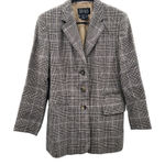 Escada Sport Plaid Blazer Jacket‎ Women's Size 40 Gray Checkered Career Photo 0