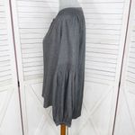 Loft  V Neck Pop Over Boho Peasant Blouse Long Sleeve Denim Gray Small Photo 1