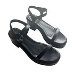 Seychelles ANTHROPOLOGIE  Rest Assured Heeled Leather Sandal Black Sz 6 Photo 2