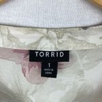 Torrid Lexie Ivory Floral Chiffon Hi-Lo Babydoll Tunic Photo 4