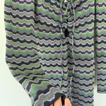ZARA  Mini Dress Womens Long Sleeve Knit Purple Green Wave Pattern NWT Size S Photo 8