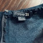 Forever 21  Blue Jean Denim-Like Bodycon Strapless Mini Dress Photo 7