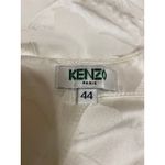 Kenzo Women's White Faux Suede Embossed Fish Sleeveless Blouse Tank Top 44 US 12 Photo 3