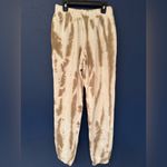 Good American Boyfriend Sweatpants Women’s Off White & Tan Size 0 Photo 3