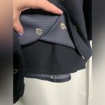 Topshop Navy Blue and Cream Floral Ruffle Long Sleeve Romper 6 Photo 9