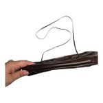 Vtg 1970s Bags by Supreme Brown Leather Snakeskin Trim Metal Frame Shoulder Bag Photo 2