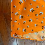 orange and white floral midi wrap skirt Size 6 Photo 6