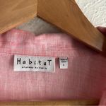 Habitat  100% Linen Button-Up Shirt Pink Tunic Large Photo 1