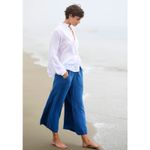 Gorsuch Clea Crop Linen Pant by CP Shades Blue Size XS Photo 1