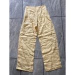 Reformation  Linen Wide Leg Pants Beige High Waisted Casual Resort Size 6 Photo 2