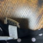 Vintage Y2K Women's Black off White Polka Dot Sleeveless Top • modest • business Size L Photo 6