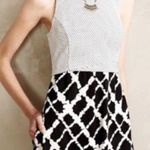 Tabitha Anthropologie Aleida Sleeveless Sheath Black/White Dress Size 6 Formal White Photo 0