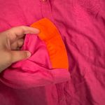 Ralph Lauren Lauren by  100% Linen Bright Pink Button Down Shirt Size Large Photo 3