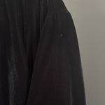 ZARA Elegant Black Long Sleeve Dark Gray Velvet Wrap Blouse Women’s Size Small Photo 5