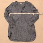 Joie  Alannie in Chambray Lightweight 100% Cotton Striped LongSleeve Dress Medium Photo 6