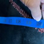 Karen Kane Vintage 100% Leather Suede Skirt Sz 12 Black Embroidered Boho Y2K Photo 9