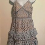 Dainty Hooligan Light Blue Crochet Draped Mini Dress Photo 1