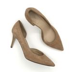 J.Crew Lucie Suede D'Orsay Pumps Chic Minimalist Classic Ashen Brown Heels Sz 8 Photo 0