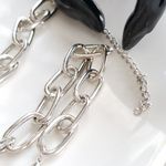 ZARA New! 's Night Out Glamorous Chain Link Choker Necklace Photo 2